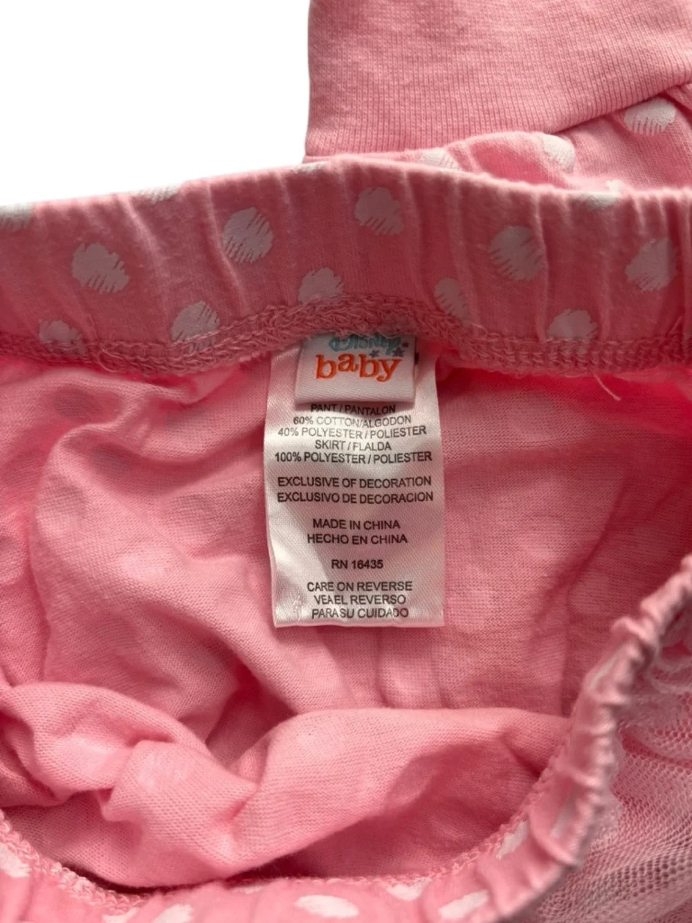 Disney Gray Hooded Bodysuit with Pink Bow Detail and Tutu Leggings 12M 8 0539